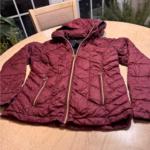 MICHAEL Michael Kors Jackets & Blazers - MICHAEL Michael Kors Burgundy Puffer Jacket